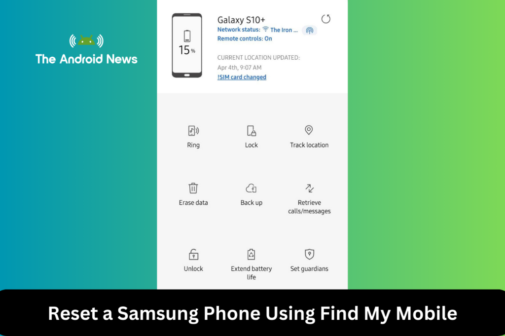 Reset a Samsung Phone Using Find My Mobile