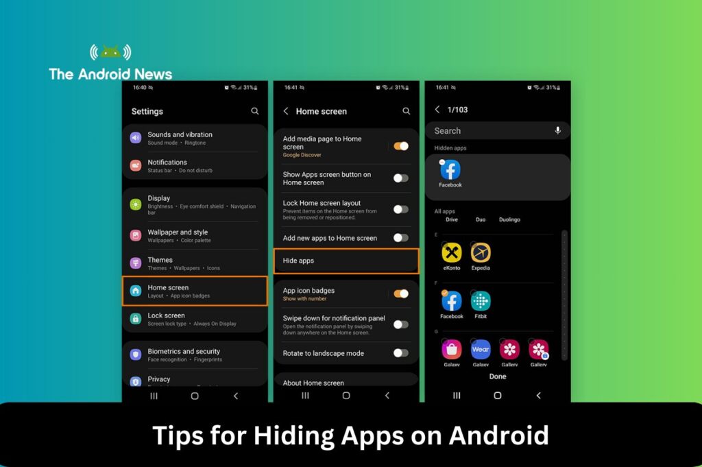 Tips for Hiding Apps on Android